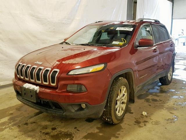 1C4PJMCB2EW282761 - 2014 JEEP CHEROKEE L MAROON photo 2