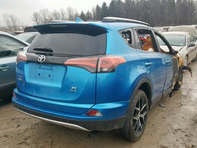 JTMJFREV2HJ155649 - 2017 TOYOTA RAV4 SE BLUE photo 4