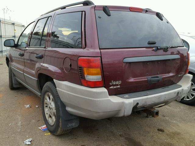 1J4GW38S32C175049 - 2002 JEEP GRAND CHER MAROON photo 3