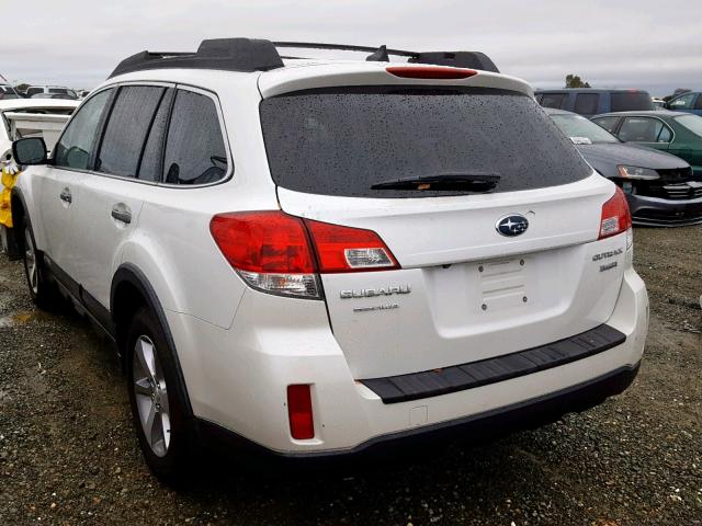 4S4BRDPC0E2304359 - 2014 SUBARU OUTBACK 3. WHITE photo 3