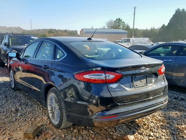 3FA6P0HR0DR382356 - 2013 FORD FUSION SE BLACK photo 3