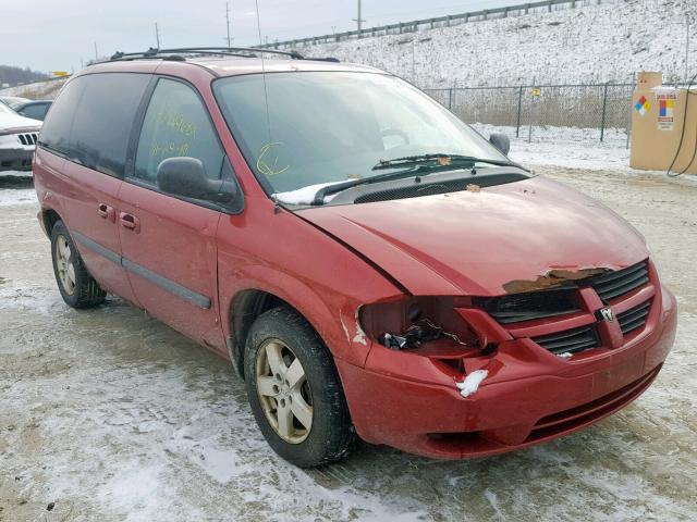 1D4GP45R75B361460 - 2005 DODGE CARAVAN SX RED photo 1