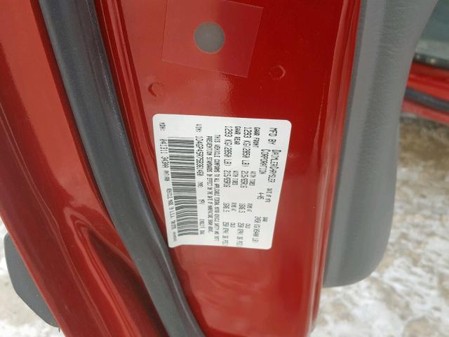 1D4GP45R75B361460 - 2005 DODGE CARAVAN SX RED photo 10