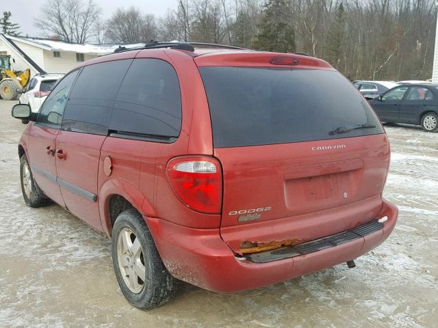 1D4GP45R75B361460 - 2005 DODGE CARAVAN SX RED photo 3