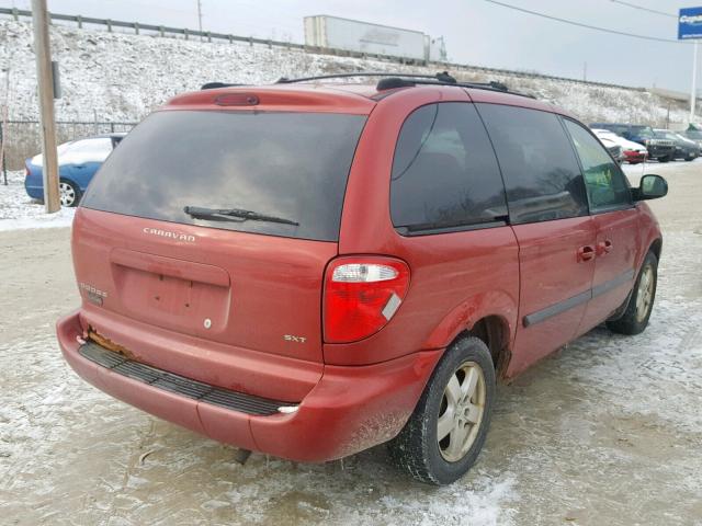 1D4GP45R75B361460 - 2005 DODGE CARAVAN SX RED photo 4