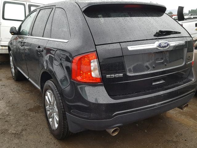 2FMDK3KC7DBC30638 - 2013 FORD EDGE LIMIT BLACK photo 3