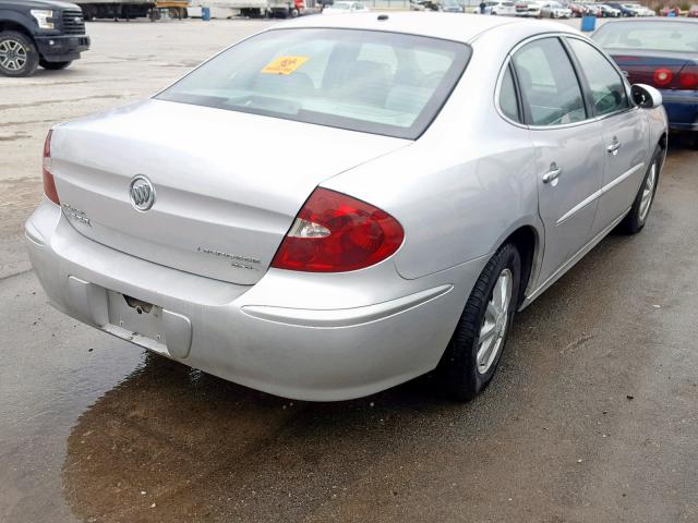 2G4WD532551225305 - 2005 BUICK LACROSSE C SILVER photo 4