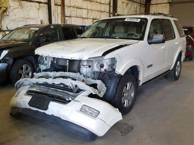 1FMEU75E87UB33319 - 2007 FORD EXPLORER L WHITE photo 2