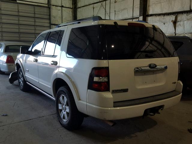 1FMEU75E87UB33319 - 2007 FORD EXPLORER L WHITE photo 3