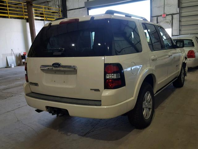 1FMEU75E87UB33319 - 2007 FORD EXPLORER L WHITE photo 4