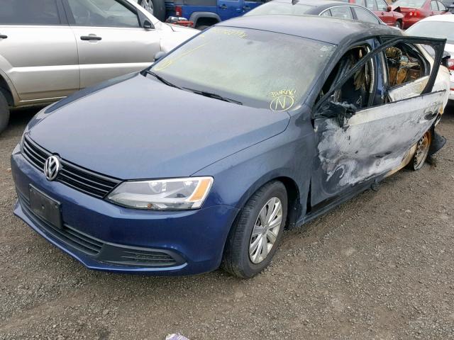 3VW2K7AJ8EM329792 - 2014 VOLKSWAGEN JETTA BASE 蓝色 照片 2