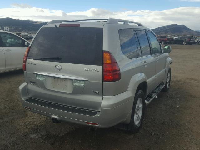 JTJBT20X030012305 - 2003 LEXUS GX 470 SILVER photo 4