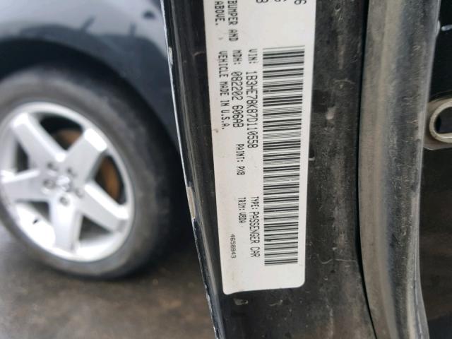 1B3HE78K87D110558 - 2007 DODGE CALIBER R/ BLACK photo 10