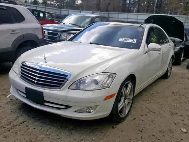 WDDNG71X17A113732 - 2007 MERCEDES-BENZ S 550 WHITE photo 2