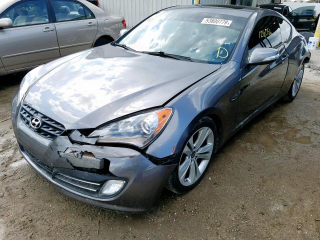 KMHHU6KH5AU040383 - 2010 HYUNDAI GENESIS CO GRAY photo 2