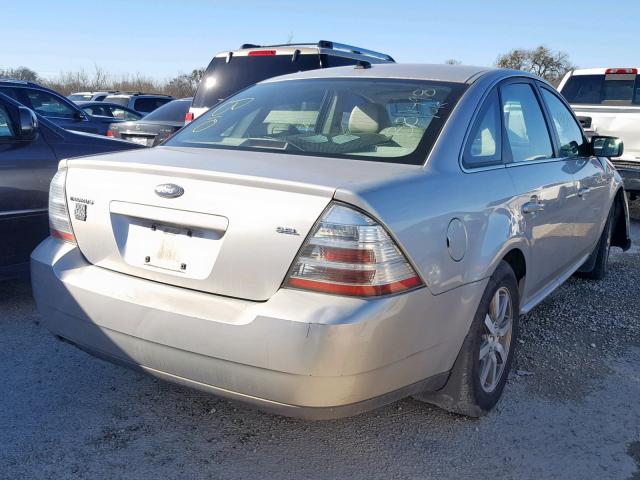 1FAHP24W78G163102 - 2008 FORD TAURUS SEL SILVER photo 4