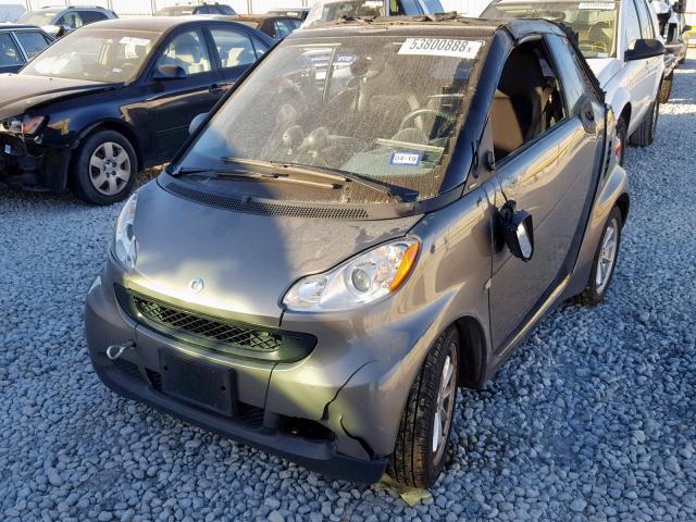 WMEEK31X89K256676 - 2009 SMART FORTWO PAS GRAY photo 2