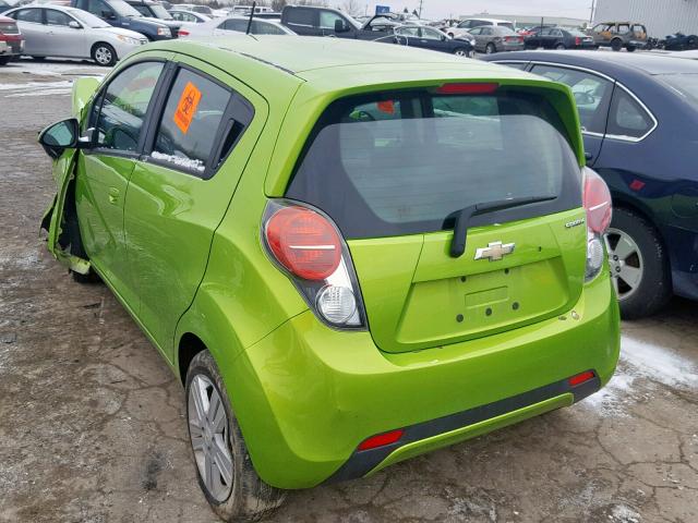 KL8CD6S95EC485881 - 2014 CHEVROLET SPARK 1LT GREEN photo 3