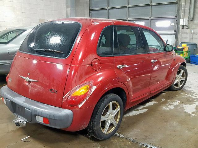 3C8FY68B52T258577 - 2002 CHRYSLER PT CRUISER RED photo 4