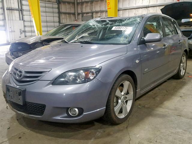 JM1BK343241193857 - 2004 MAZDA 3 HATCHBAC GRAY photo 2