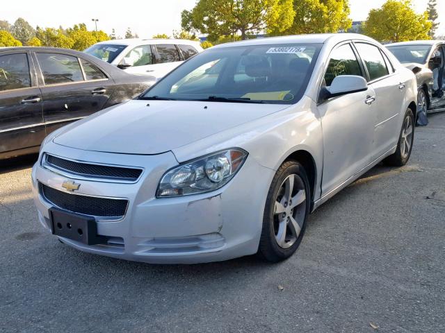 1G1ZC5EU6CF267757 - 2012 CHEVROLET MALIBU 1LT SILVER photo 2