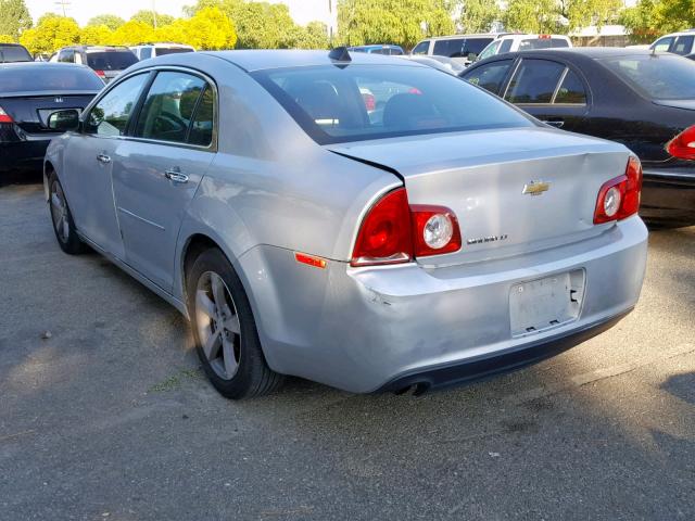 1G1ZC5EU6CF267757 - 2012 CHEVROLET MALIBU 1LT SILVER photo 3