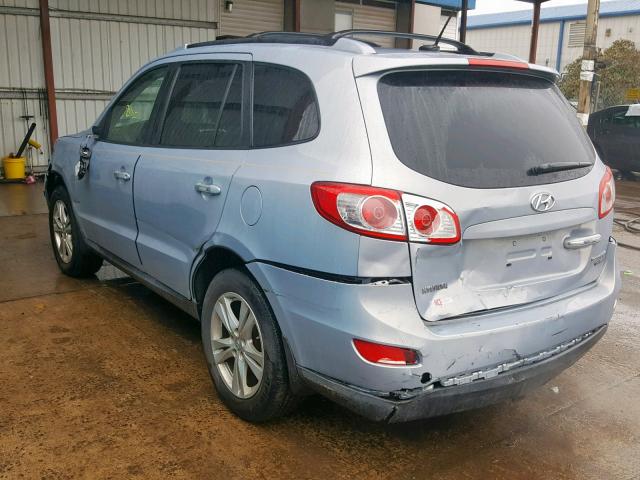 5NMSKDAG3AH376487 - 2010 HYUNDAI SANTA FE L BLUE photo 3