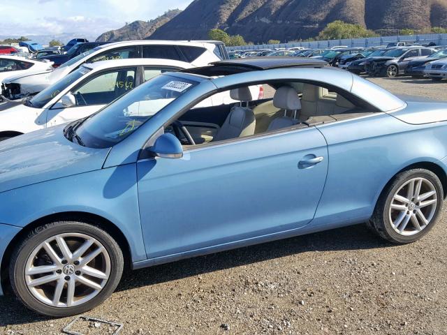WVWFA71FX8V038160 - 2008 VOLKSWAGEN EOS LUX Синій фото 9