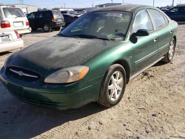 1FAFP5524YA145678 - 2000 FORD TAURUS SES GREEN photo 2