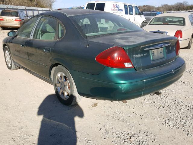 1FAFP5524YA145678 - 2000 FORD TAURUS SES GREEN photo 3