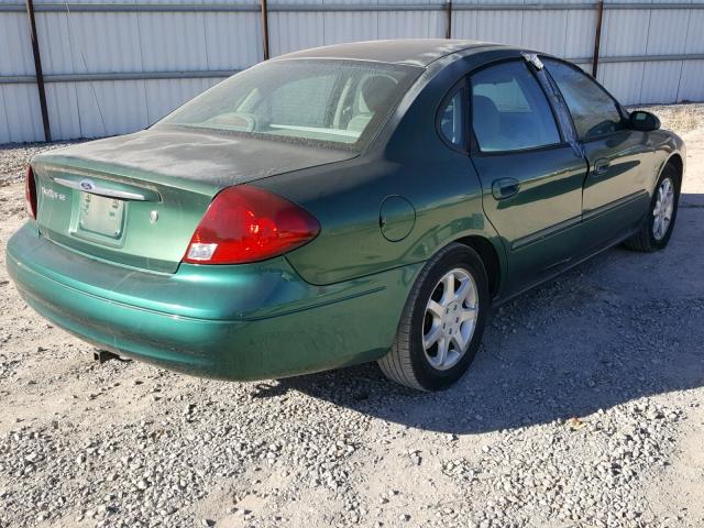 1FAFP5524YA145678 - 2000 FORD TAURUS SES GREEN photo 4