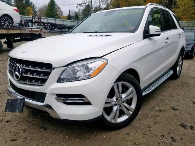 4JGDA5HB7FA443925 - 2015 MERCEDES-BENZ ML 350 4MA WHITE photo 2