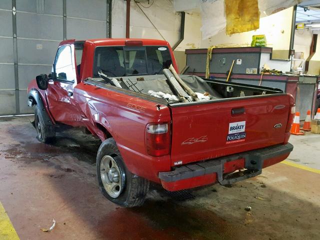 1FTZR11UX4TA16411 - 2004 FORD RANGER RED photo 3