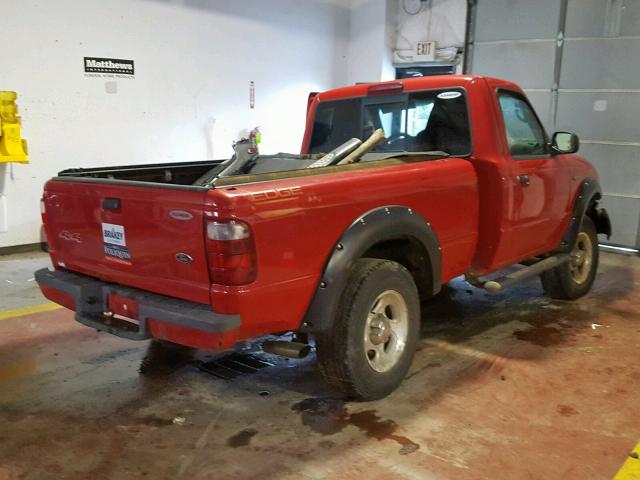 1FTZR11UX4TA16411 - 2004 FORD RANGER RED photo 4