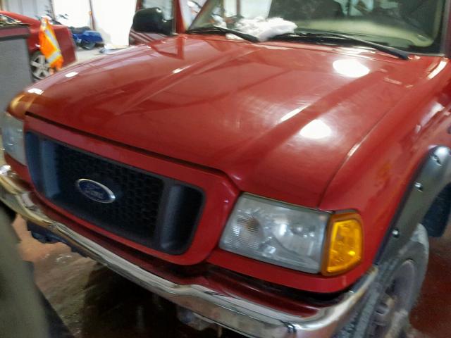 1FTZR11UX4TA16411 - 2004 FORD RANGER RED photo 7