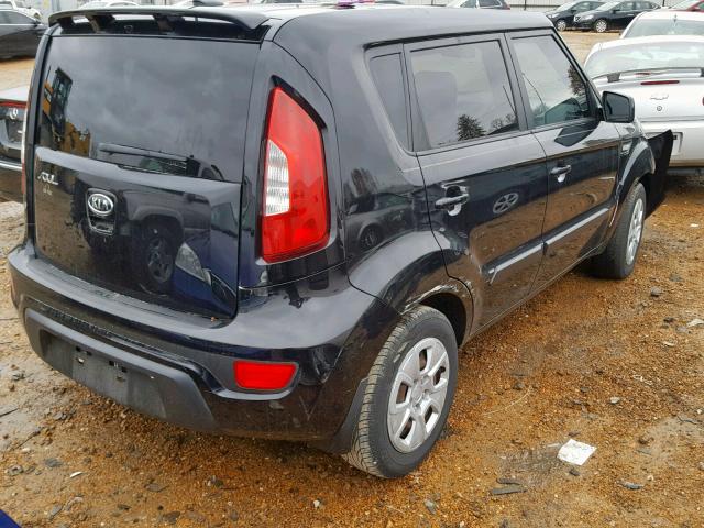 KNDJT2A53C7746665 - 2012 KIA SOUL BLACK photo 4