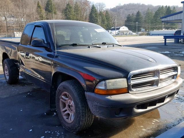 1D7GL12K94S663979 - 2004 DODGE DAKOTA SXT BLACK photo 1