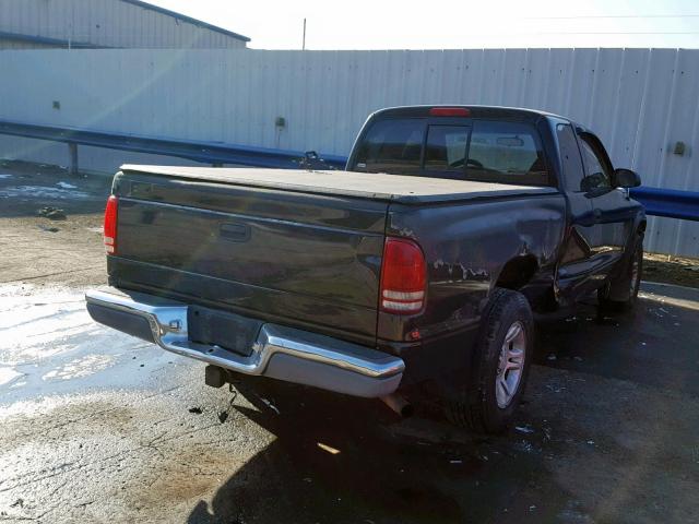 1D7GL12K94S663979 - 2004 DODGE DAKOTA SXT BLACK photo 4