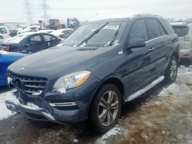 4JGDA5JB5FA441875 - 2015 MERCEDES-BENZ ML 350 GRAY photo 2