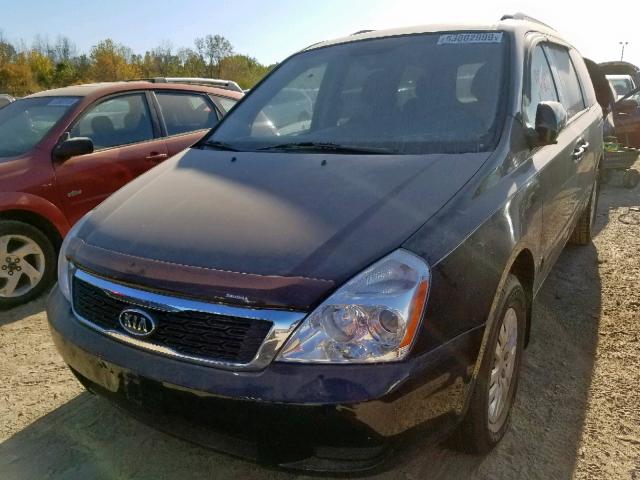 KNDMG4C75C6459555 - 2012 KIA SEDONA LX BLACK photo 2