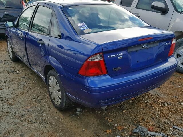 1FAFP34N65W115922 - 2005 FORD FOCUS ZX4 BLUE photo 3