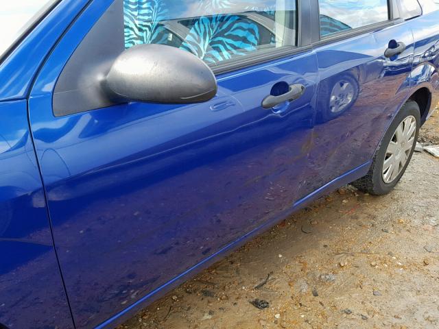 1FAFP34N65W115922 - 2005 FORD FOCUS ZX4 BLUE photo 9