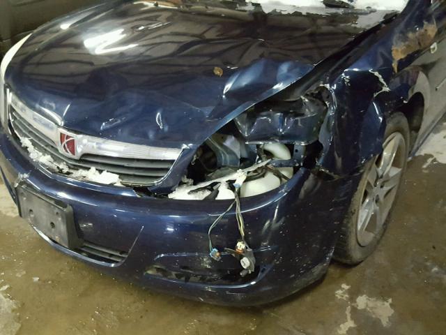 1G8ZS57N88F267762 - 2008 SATURN AURA XE BLUE photo 9