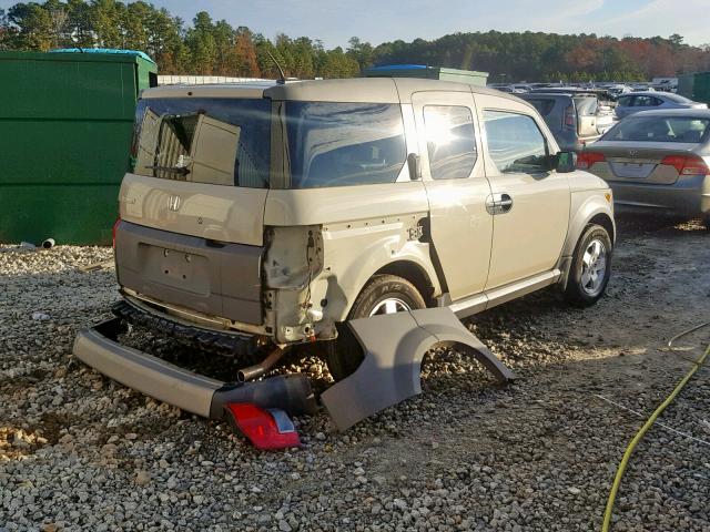 5J6YH18655L008248 - 2005 HONDA ELEMENT EX BEIGE photo 4