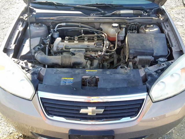 1G1ZS58F27F232154 - 2007 CHEVROLET MALIBU LS ყავისფერი ფოტო 7