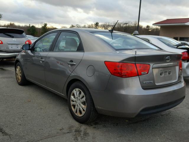 KNAFU4A28A5298207 - 2010 KIA FORTE EX GRAY photo 3