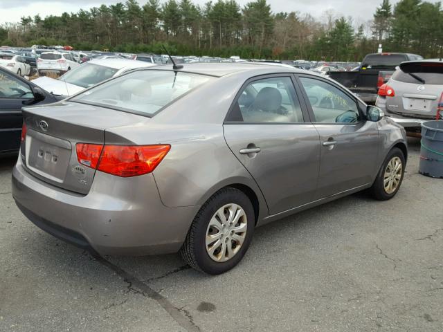 KNAFU4A28A5298207 - 2010 KIA FORTE EX GRAY photo 4