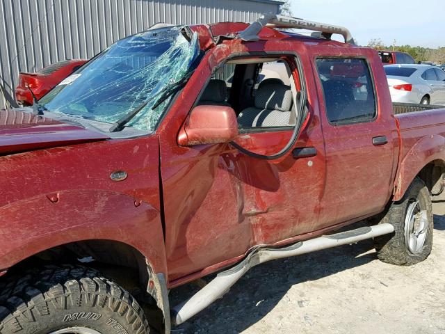 1N6ED27Y11C318949 - 2001 NISSAN FRONTIER C RED photo 10