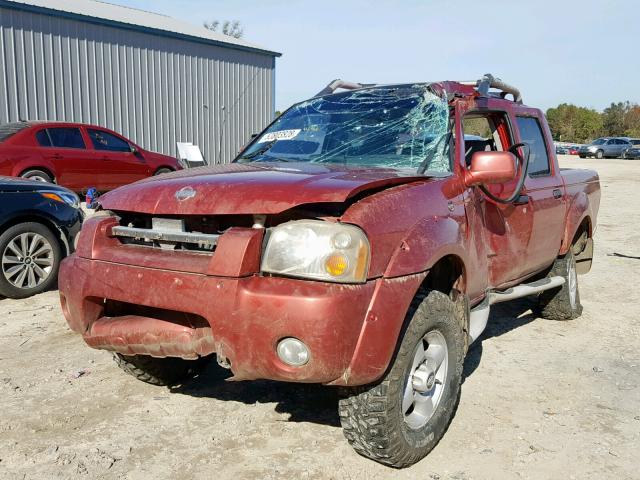 1N6ED27Y11C318949 - 2001 NISSAN FRONTIER C RED photo 2