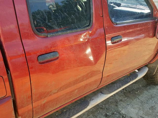 1N6ED27Y11C318949 - 2001 NISSAN FRONTIER C RED photo 9